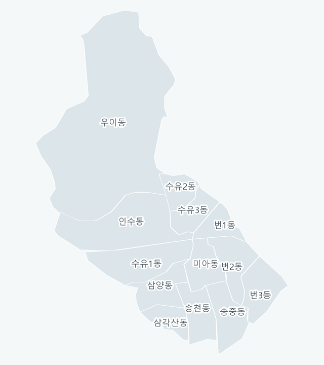 강북구 행정동 경계 지도