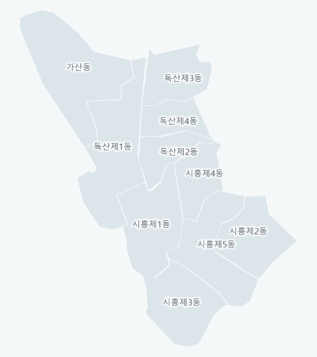 금천구 행정동 경계 지도