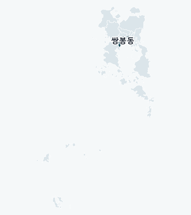 여수시 쌍봉동 위치 — 여수시 행정동 경계 지도