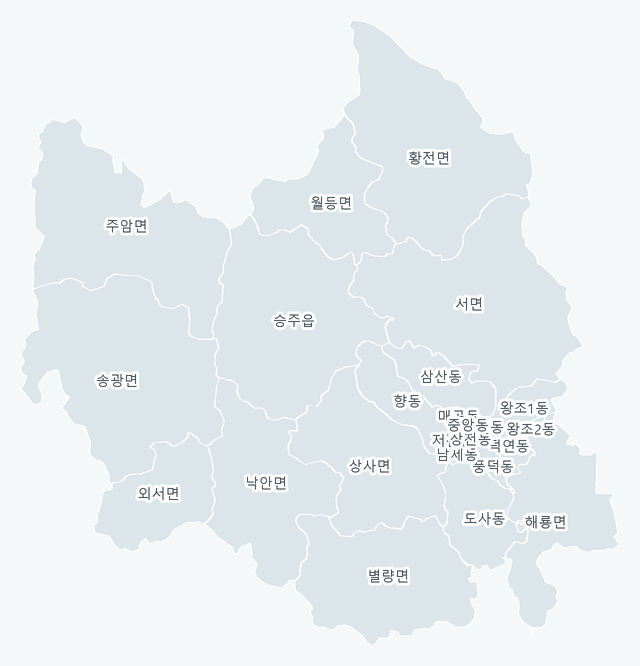 순천시 행정동 경계 지도