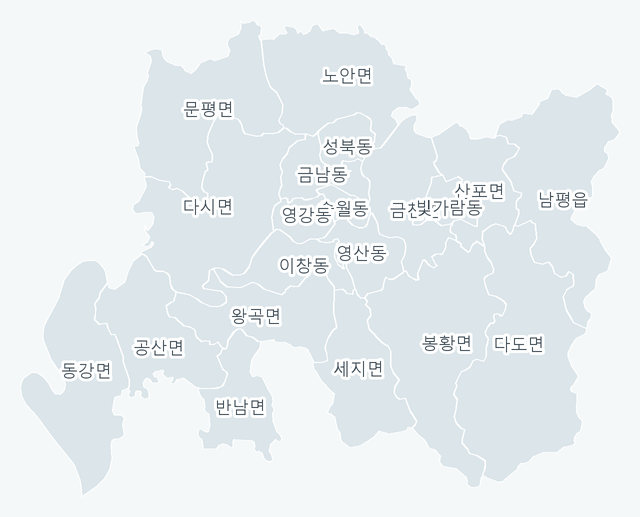 나주시 행정동 경계 지도