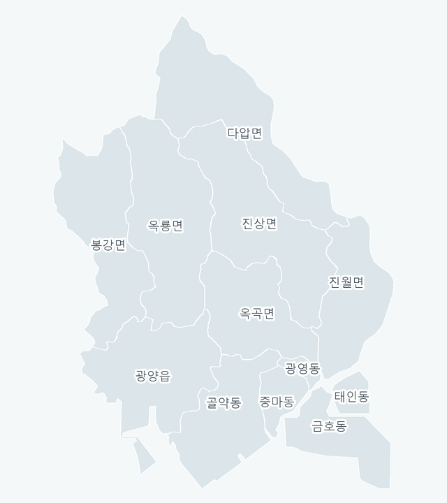 광양시 행정동 경계 지도
