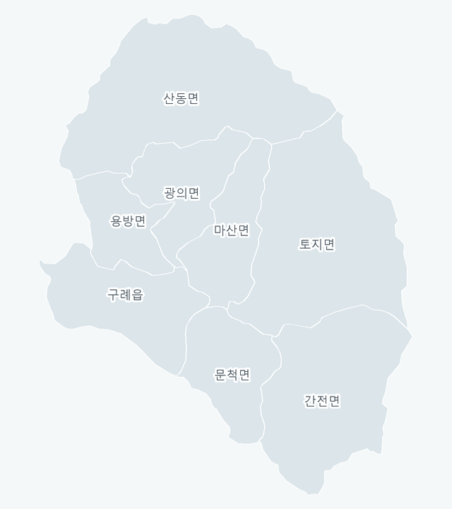 구례군 행정동 경계 지도