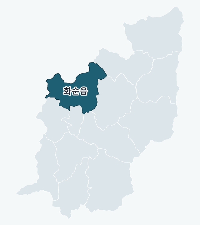 화순군 화순읍 위치 — 화순군 행정동 경계 지도