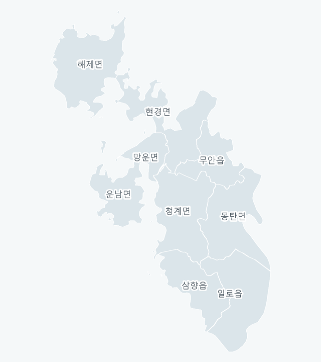 무안군 행정동 경계 지도