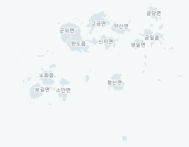 완도군 행정동 경계 지도