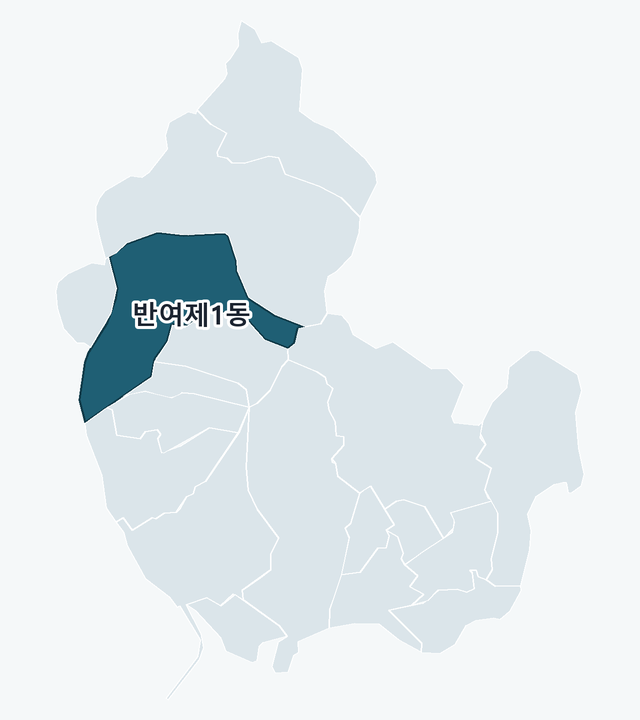 해운대구 반여제1동 위치 — 해운대구 행정동 경계 지도