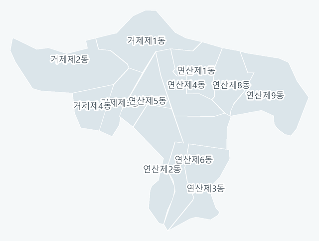 연제구 행정동 경계 지도