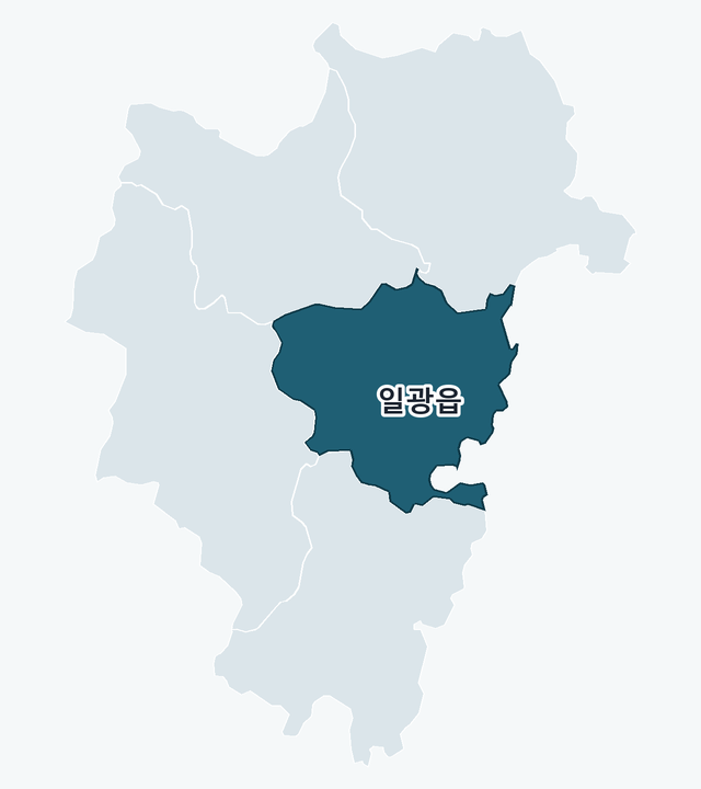 기장군 일광읍 위치 — 기장군 행정동 경계 지도
