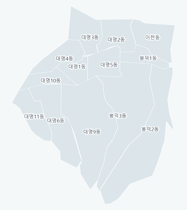 남구 행정동 경계 지도