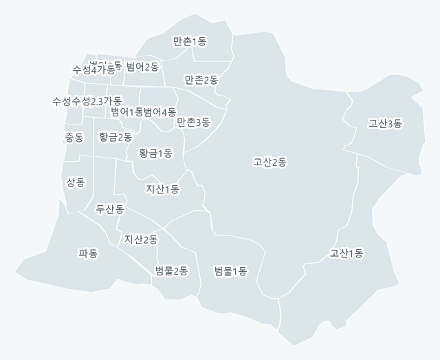 수성구 행정동 경계 지도
