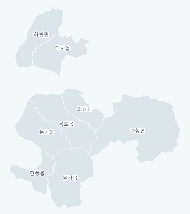 달성군 행정동 경계 지도