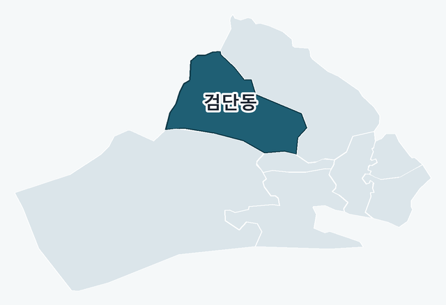검단구 검단동 위치 — 검단구 행정동 경계 지도