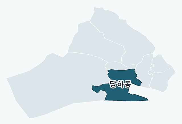 검단구 당하동 위치 — 검단구 행정동 경계 지도
