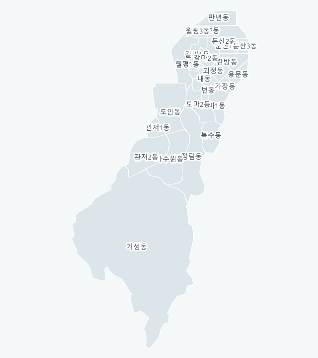 서구 행정동 경계 지도