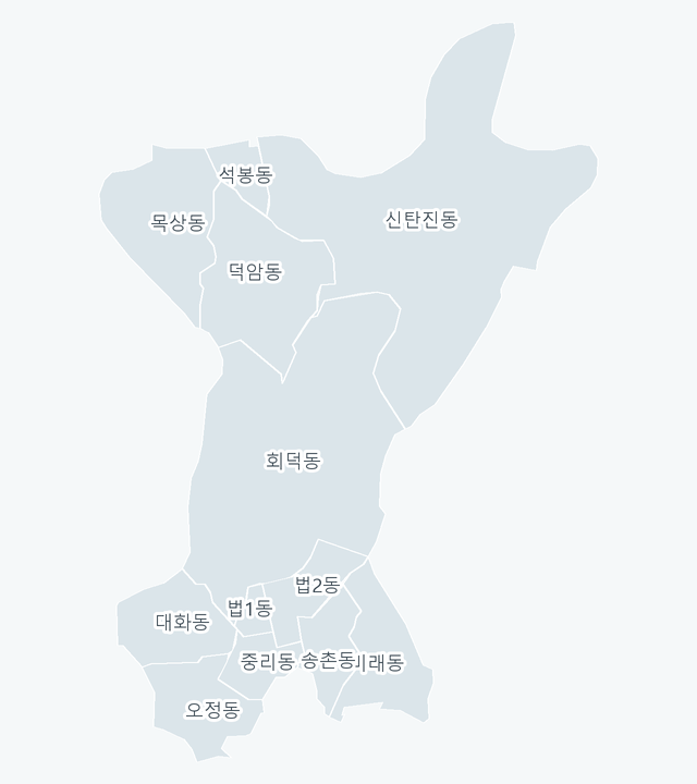 대덕구 행정동 경계 지도