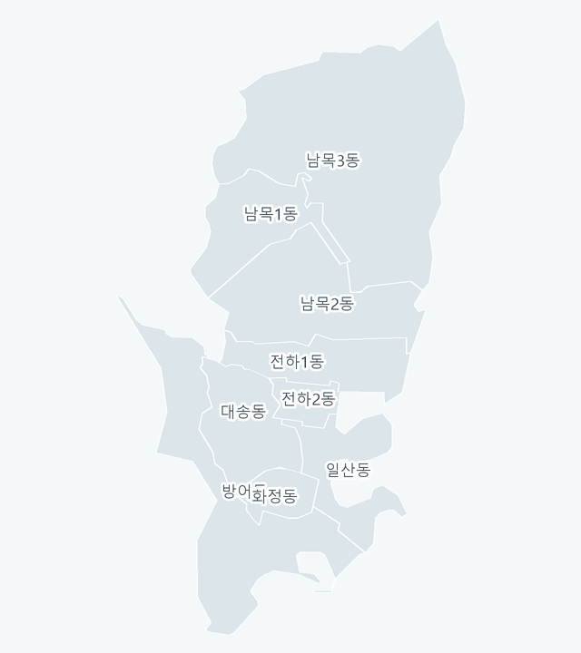 동구 행정동 경계 지도
