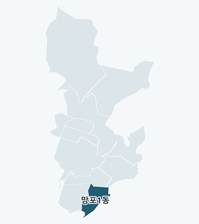 수원시 영통구 망포1동 위치 — 수원시 영통구 행정동 경계 지도