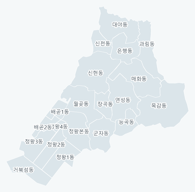 시흥시 행정동 경계 지도