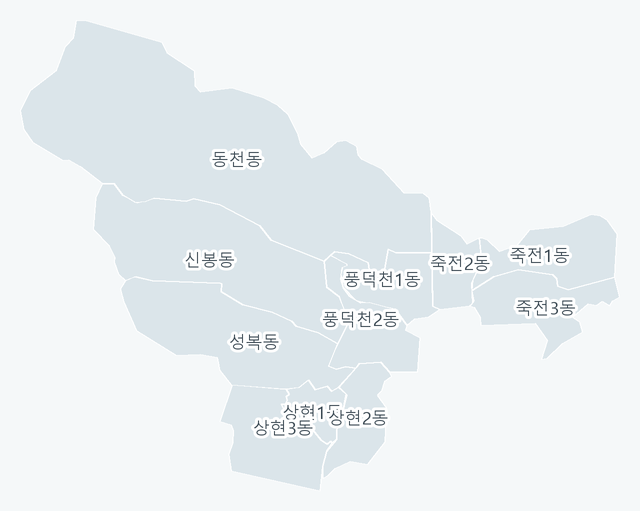 용인시 수지구 행정동 경계 지도