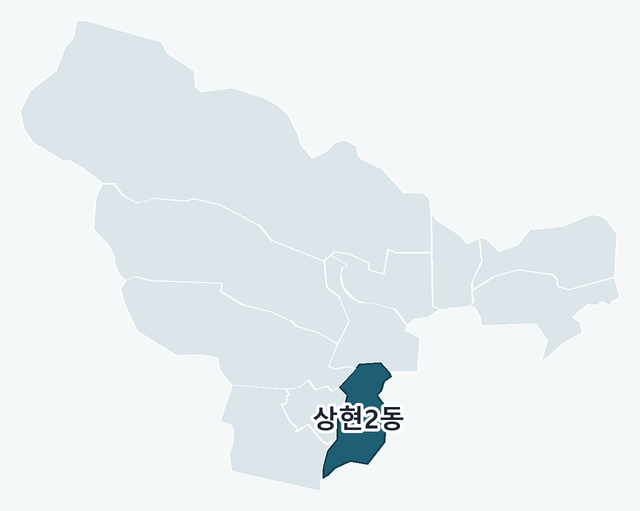 용인시 수지구 상현2동 위치 — 용인시 수지구 행정동 경계 지도