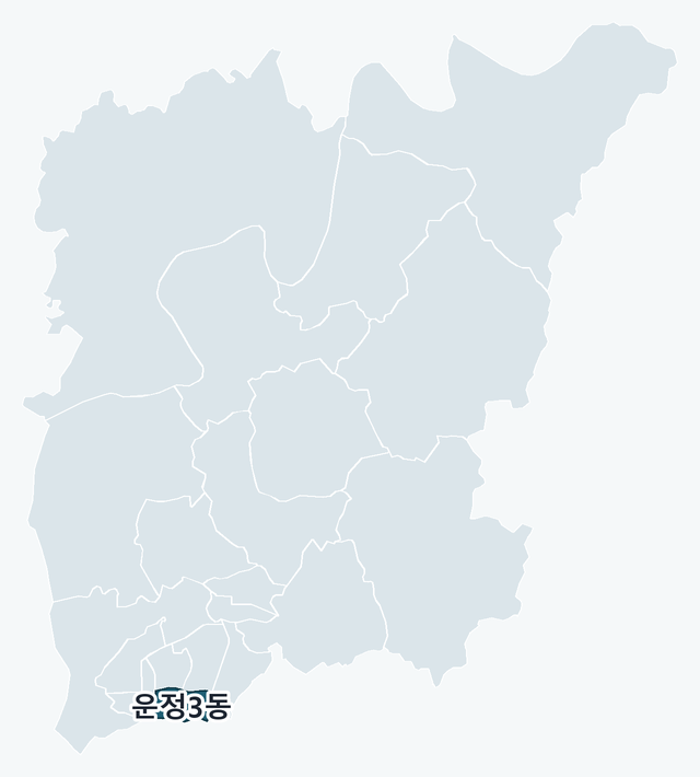 파주시 운정3동 위치 — 파주시 행정동 경계 지도