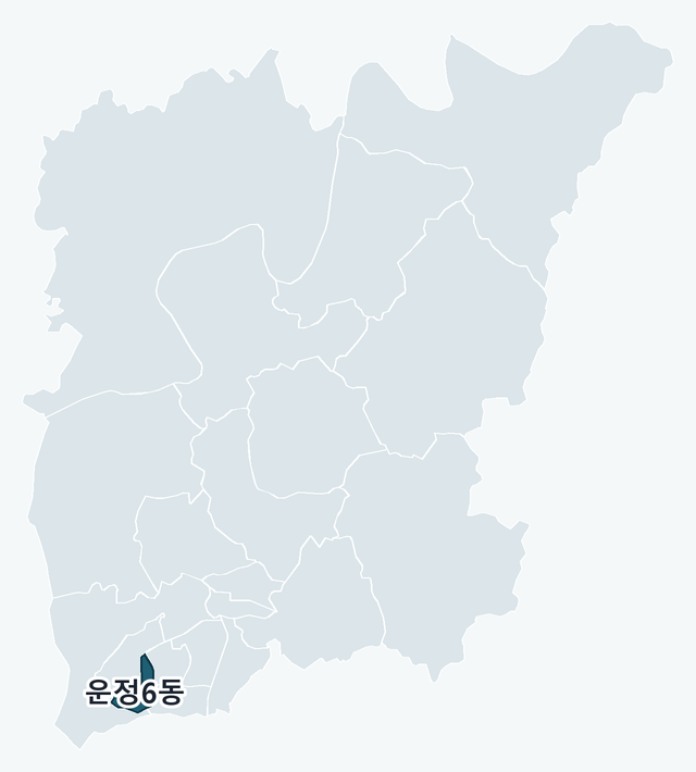파주시 운정6동 위치 — 파주시 행정동 경계 지도