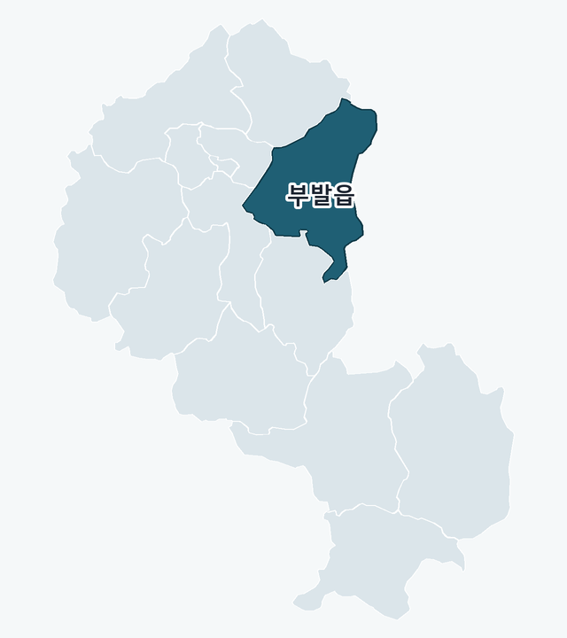 이천시 부발읍 위치 — 이천시 행정동 경계 지도