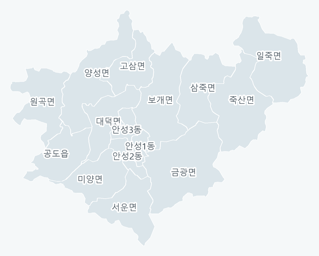 안성시 행정동 경계 지도