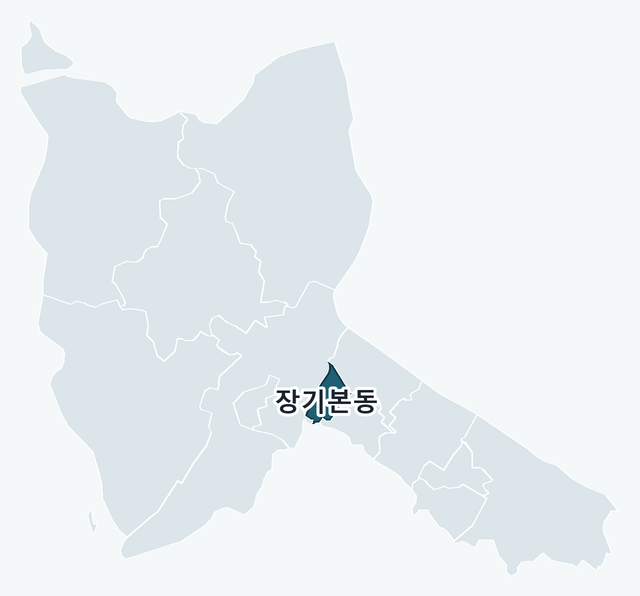 김포시 장기본동 위치 — 김포시 행정동 경계 지도