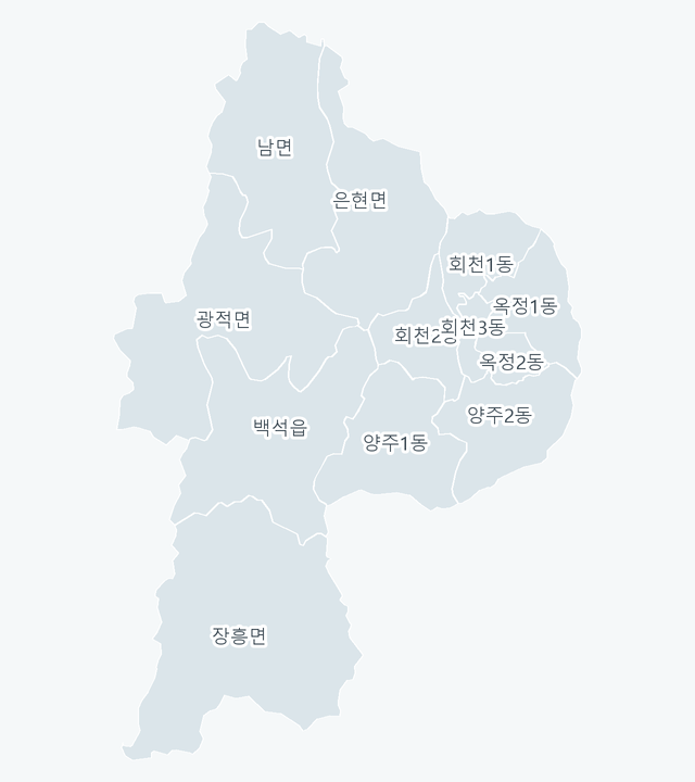 양주시 행정동 경계 지도
