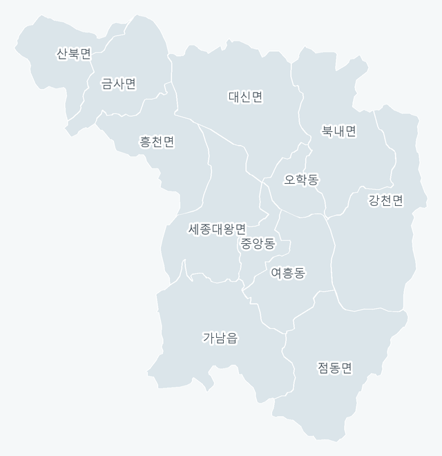 여주시 행정동 경계 지도