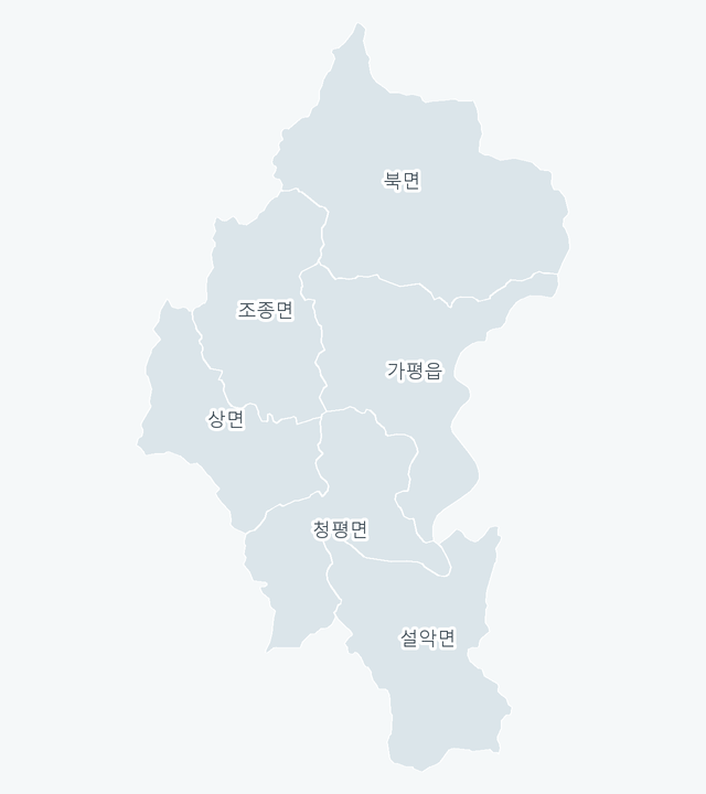 가평군 행정동 경계 지도