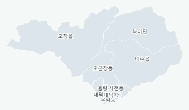 청주시 청원구 행정동 경계 지도