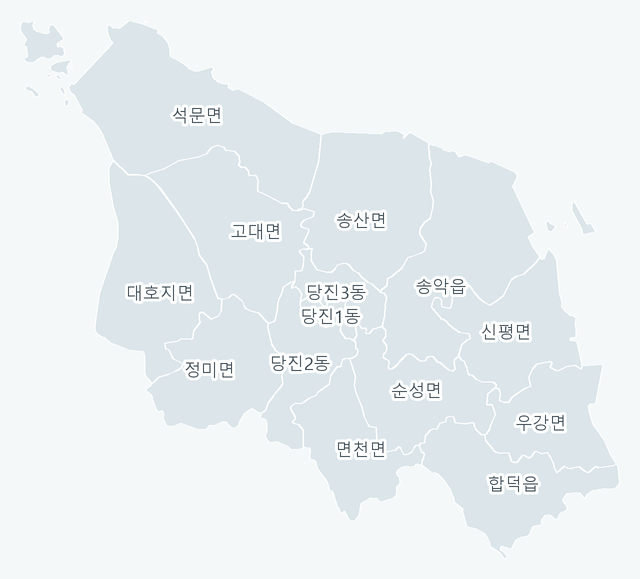 당진시 행정동 경계 지도