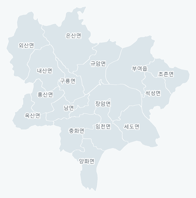 부여군 행정동 경계 지도