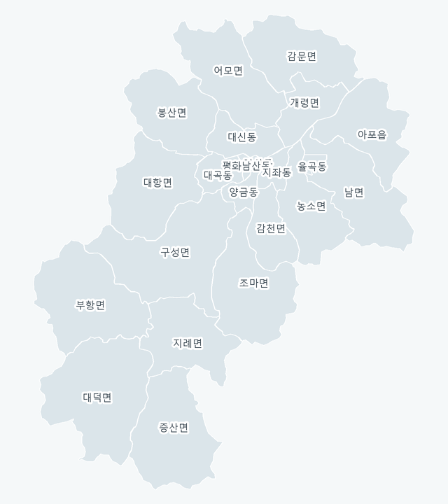 김천시 행정동 경계 지도