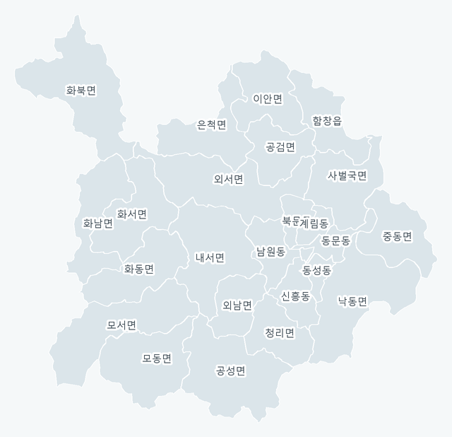 상주시 행정동 경계 지도