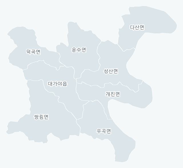 고령군 행정동 경계 지도