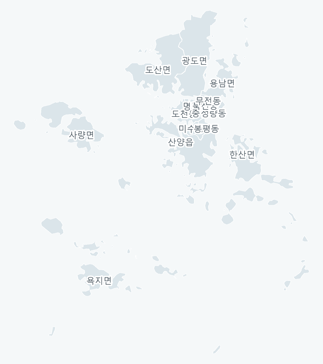 통영시 행정동 경계 지도