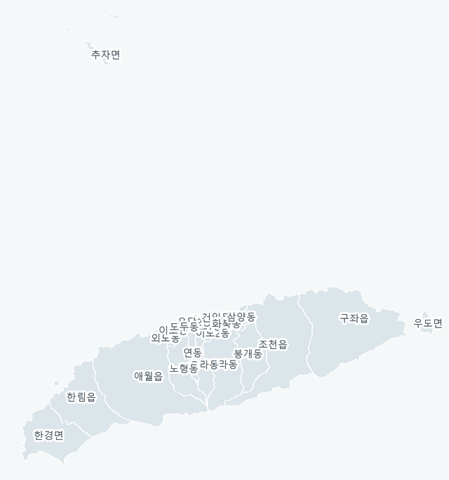 제주시 행정동 경계 지도