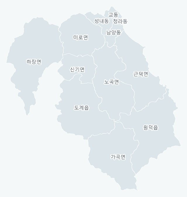 삼척시 행정동 경계 지도