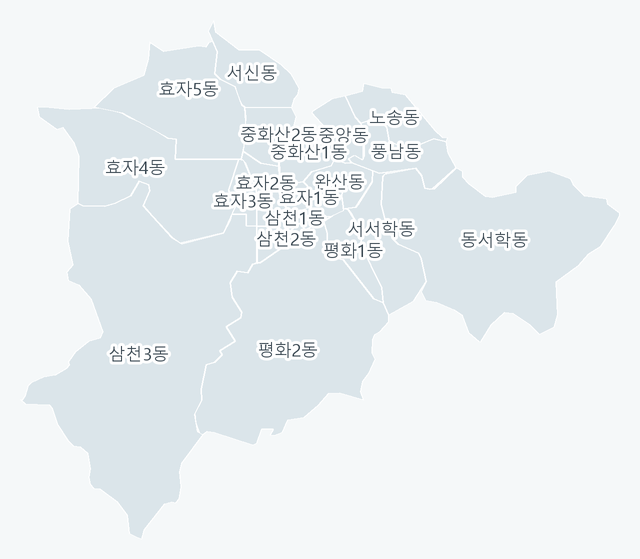 전주시 완산구 행정동 경계 지도
