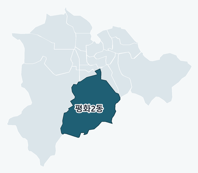 전주시 완산구 평화2동 위치 — 전주시 완산구 행정동 경계 지도