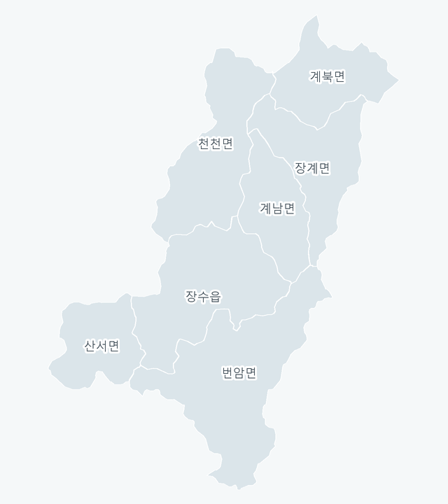 장수군 행정동 경계 지도