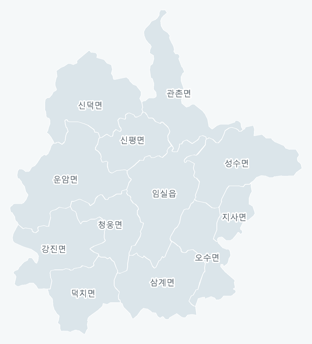 임실군 행정동 경계 지도