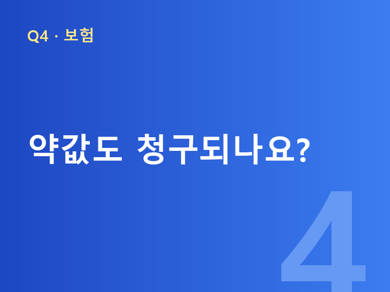 약값도 청구되나요?