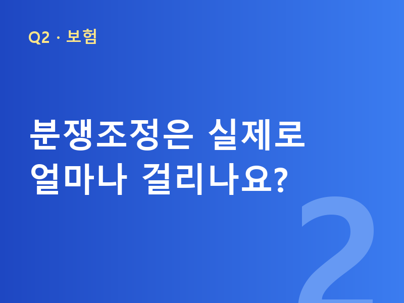 분쟁조정은 실제로 얼마나 걸리나요?
